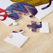 ヤーンのバスケット編み物針編みクラフト ジグソーパズル (側面)