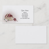 ヤーンのバスケット-かぎ針編みの名刺 名刺 (正面/裏面)