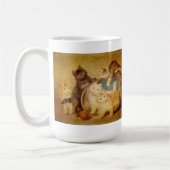 ヤーンのマグを持つヴィンテージの子ネコ コーヒーマグカップ (左)