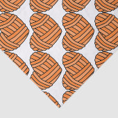 ヤーンの大きいハート形の球(オレンジ) 薄葉紙 (詳細)