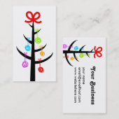 ヤーンの木のニットのかぎ針編みの名刺 名刺 (正面/裏面)