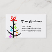 ヤーンの木のニットのかぎ針編みの名刺 名刺 (裏面)