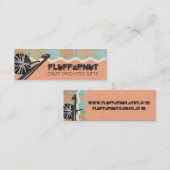 ヤーンの格子縞のぼろぼろのシックな編み物のかぎ針編みの球 スキニー名刺 (正面/裏面)