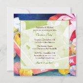 ヤーンの球のギフト用の箱のクリスマスのパーティの招待状 招待状 (裏面)