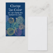 ヤーンの編み物針の名刺のカラフルな球 名刺 (正面/裏面)