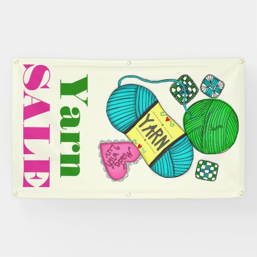 ヤーンの販売 横断幕 (横)