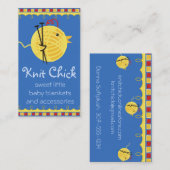 ヤーンの鶏の編み物針のカスタムな色の球 名刺 (正面/裏面)