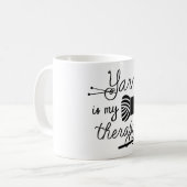 ヤーンイズマイセラピーセンターデザイン コーヒーマグカップ (正面左)