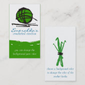 ヤーンインクしみのカスタムな色のかぎ針編みホックの球 名刺 (正面/裏面)