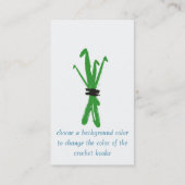 ヤーンインクしみのカスタムな色のかぎ針編みホックの球 名刺 (裏面)