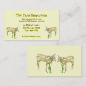 ヤーンウール編み物製織ビジネスカード 名刺 (正面/裏面)