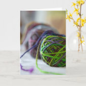 ヤーンカードの球 カード (黄色い花)