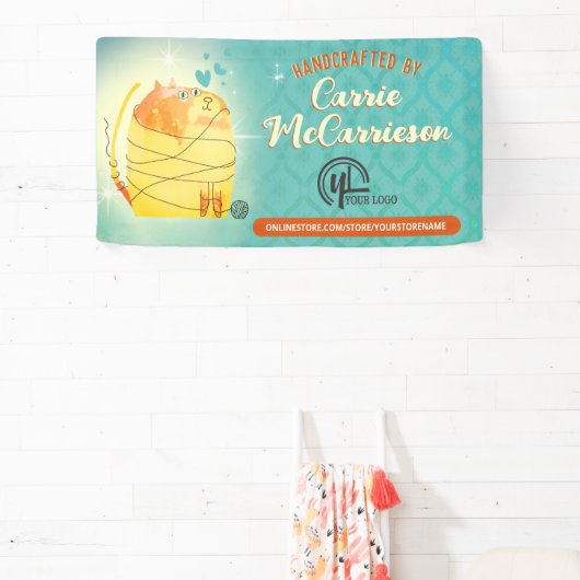 ヤーンキャットクロシェ編み物ホームズプンクラフトショー 横断幕 (インサイチュ)