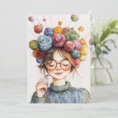 ヤーンクラウンニッターのクリスマス平和的なクラフト シーズンカード (スタンド正面)