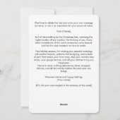 ヤーンクラウンニッターのクリスマス平和的なクラフト シーズンカード (裏面)