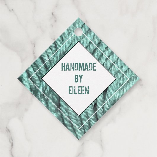 ヤーンクラフトタグクロシェ編み手作り フェイバータグ (正面)