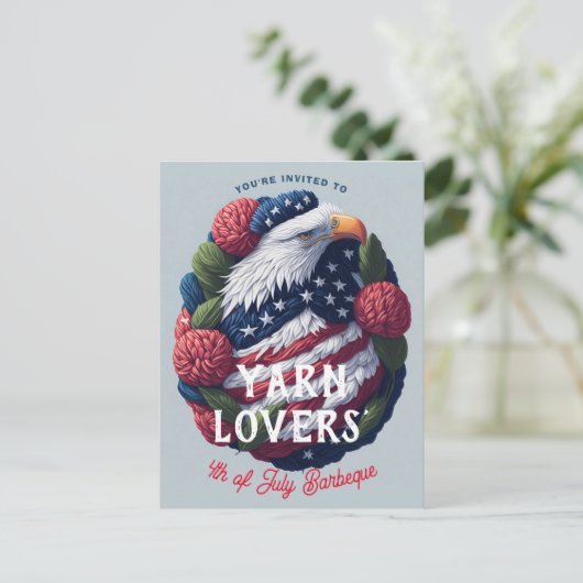 ヤーンクラフト7月愛国独立記念日 ポストカード (スタンド正面)