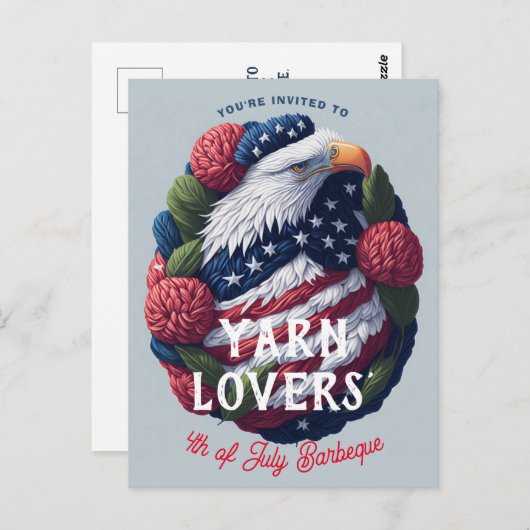 ヤーンクラフト7月愛国独立記念日 ポストカード (正面/裏面)