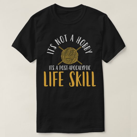 ヤーンクロシェ編み物 Tシャツ (デザイン正面)