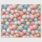 ヤーンクロチェットギフトラップ編み物ラッピング紙 ラッピングペーパー (フラット)