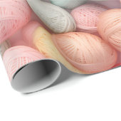 ヤーンクロチェットギフトラップ編み物ラッピング紙 ラッピングペーパー (ロールコーナー)