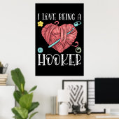 ヤーンクロッチング編み物デイ ポスター (ホームオフィス)