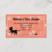 ヤーンショップキャット編み物名刺 名刺 (正面)