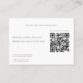 ヤーンショップQRコード写真糸編み物クロシェ毛糸 名刺 (裏面)