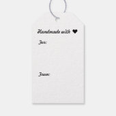 ヤーンスケイン手作り工芸品 ギフトタグ (裏面)