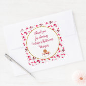 ヤーンセラー繊維アーツありがとうメッセージ スクエアシール (封筒)