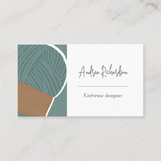 ヤーンセージ羊毛編み物手作り 名刺 (正面)