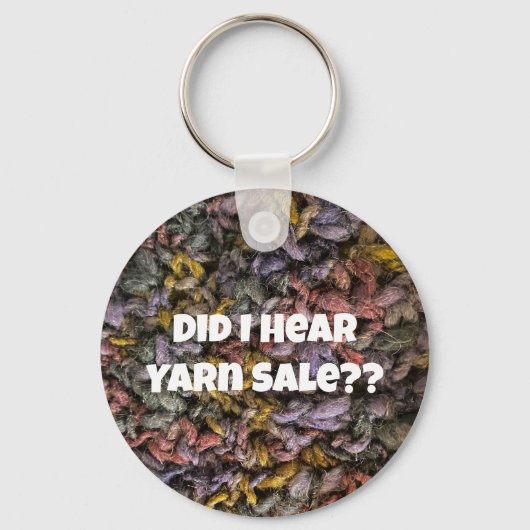 ヤーンセールニットクロチェットブルーパープルおもしろい キーホルダー (正面)