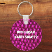 ヤーンセールピンクニットフォトラブ編み物 キーホルダー (正面)