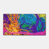 ヤーンタングルカラフルズクロシェと編み物ギフト デスクマット (正面)