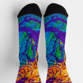 ヤーンタングルリアリスティックテクスチャクロシェ編み物 ソックス (上部)