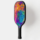 ヤーンタングルリアリスティックテクスチャクロシェ編み物 ピックルボールラケット (左)