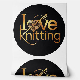 ヤーンニッターのロゴIラブ編み物広告ズ 壁紙