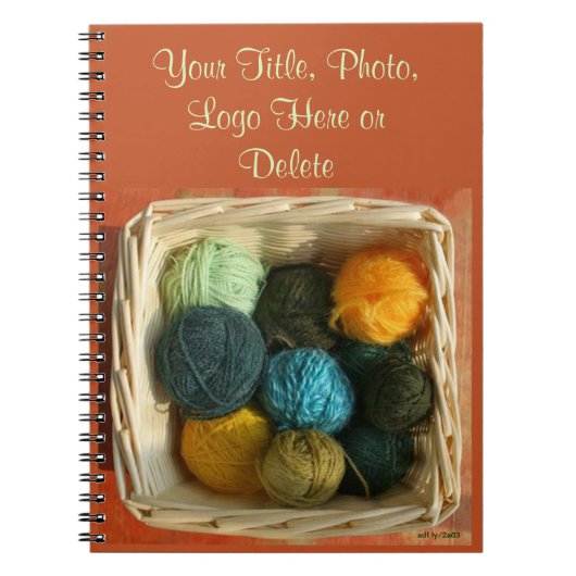 ヤーンノートブックのバスケット ノートブック (正面)