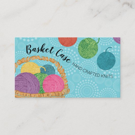 ヤーンバスケット編み物クロシェの名刺 名刺 (正面)