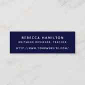 ヤーンブルータイポグラフィ文字 スキニー名刺 (裏面)