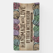 ヤーンホームズパン編み物クロシェのクラフトショーブース 横断幕 (縦)