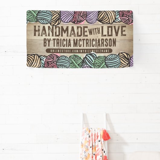 ヤーンホームズパン編み物クロシェのクラフトショーブース 横断幕 (インサイチュ)