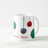 ヤーンボールクレフティホリデー/あなたのテキスト コーヒーマグカップ (正面右)