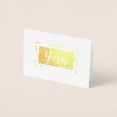 ヤーンボールプリント工芸品 箔カード (正面)