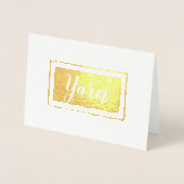 ヤーンボールプリント工芸品 箔カード (正面)