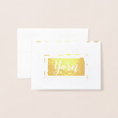 ヤーンボールプリント工芸品 箔カード (封筒付き正面)