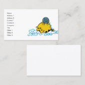 ヤーンボール名札付き可愛い漫画子猫 名刺 (正面/裏面)