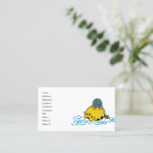 ヤーンボール名札付き可愛い漫画子猫 名刺 (スタンド正面)