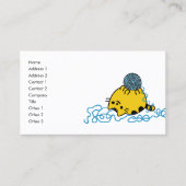 ヤーンボール名札付き可愛い漫画子猫 名刺 (正面)