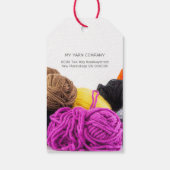 ヤーンボール手作りウール編み物クロシェ事業 ギフトタグ (裏面)